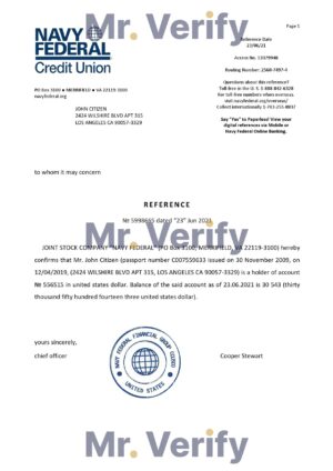 USA Editable Templates 3 Download USA Navy Federal Bank Reference Letter Templates | Editable Word
