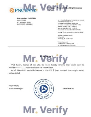 USA Editable Templates 14 Download USA PNC Bank Reference Letter Templates | Editable Word