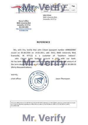 USA Editable Templates 5 Download USA Southern Indiana Bank Reference Letter Templates | Editable Word