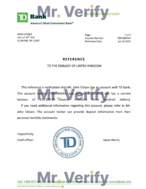 USA Editable Templates 11 Download USA TD Bank Reference Letter Templates Editable Word