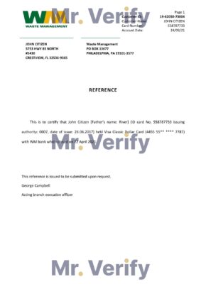 Download USA WM Bank Reference Letter Templates | Editable Word
