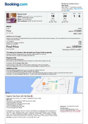 Customizable United Arab Emirates Airbnb Reservation Template | Word & PDF Formats