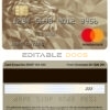 Editable United Kingdom HSBC Gold mastercard credit card Templates in PSD Format