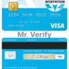 Editable United Kingdom WestStein bank visa credit card Templates in PSD Format