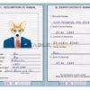 United Kingdom dog Fake PSD Passport | Instant Download
