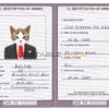 Zambia cat Fake PSD Passport | Instant Download