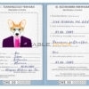 Zimbabwe dog Fake PSD Passport | Instant Download