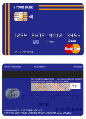 Fillable yellowdo universal multipurpose bank mastercard debit credit card Templates