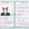 Afghanistan cat Fake PSD Passport | Instant Download