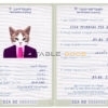 Algeria cat Fake PSD Passport | Instant Download