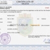 Customizable Algeria Death Certificate PSD Templates | Instant Download