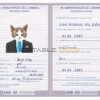 Andorra cat Fake PSD Passport | Instant Download