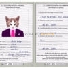 Angola cat Fake PSD Passport | Instant Download