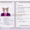 Australia cat Fake PSD Passport | Instant Download