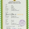 Authentic bold universsio universal Birth Certificate PSD Template | Customize and Download Online