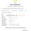 Authentic Bangladesh Birth Certificate Template | Customize and Download Online
