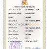 Customizable Barbados Death Certificate PSD Templates | Instant Download