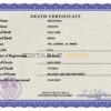 Customizable Belarus Death Certificate PSD Templates | Instant Download