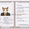 Belize cat Fake PSD Passport | Instant Download