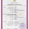 Benin Marriage Certificate | Editable PSD Templates