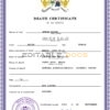 Customizable Benin Death Certificate PSD Templates | Instant Download