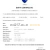 Authentic Bosnia and Herzegovina Birth Certificate Template | Customize and Download Online