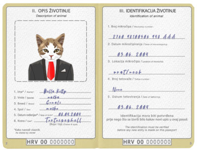 Bosnia and Herzegovina cat Fake PSD Passport | Instant Download