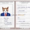 Brunei cat Fake PSD Passport | Instant Download