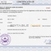 Customizable Brunei Death Certificate PSD Templates | Instant Download