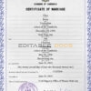 Cambodia Marriage Certificate | Editable PSD Templates