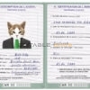 Cameroon cat Fake PSD Passport | Instant Download