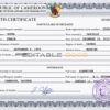 Customizable Cameroon Death Certificate PSD Templates | Instant Download