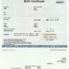 Authentic Canada Quebec Birth Certificate Template | Customize and Download Online