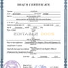 Customizable Chad Death Certificate PSD Templates | Instant Download
