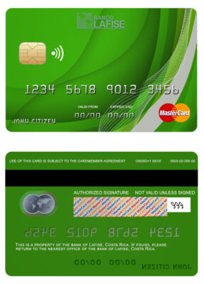 Fillable Costa Rica lafise bank mastercard Templates