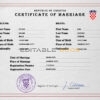 Croatia Marriage Certificate | Editable PSD Templates