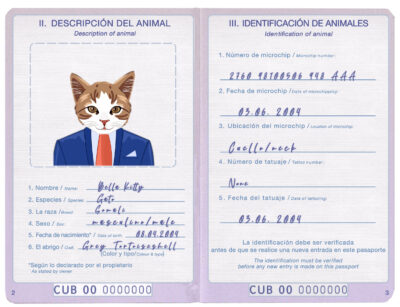 Cuba cat Fake PSD Passport | Instant Download