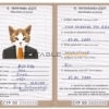 Cyprus cat Fake PSD Passport | Instant Download