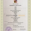 Czech Republic Marriage Certificate | Editable PSD Templates