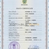 Customizable Denmark Death Certificate PSD Templates | Instant Download