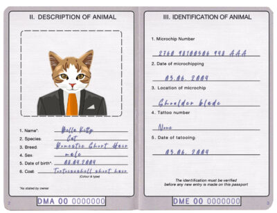 Dominica cat Fake PSD Passport | Instant Download