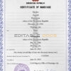 Dominican Republic Marriage Certificate | Editable PSD Templates