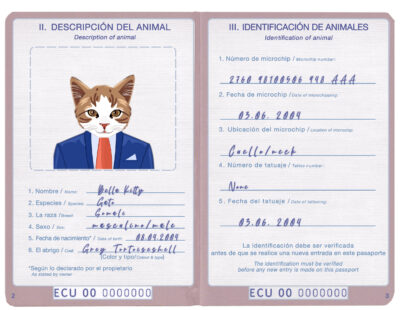 Ecuador cat Fake PSD Passport | Instant Download