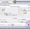 Customizable Ecuador Death Certificate PSD Templates | Instant Download