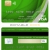 Editable Costa Rica lafise bank visa card Templates in PSD Format