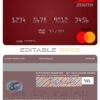 Editable Ghana Zenith Bank of Ghana mastercard Templates in PSD Format