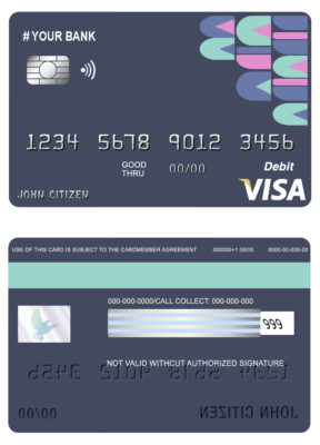 Editable abstractsio universal visa card Templates