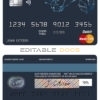 Editable action water universal multipurpose bank mastercard debit credit card Templates in PSD Format