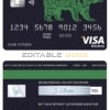 Editable alpine bear universal visa electron card Templates in PSD Format