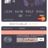 Editable amaze creative universal multipurpose bank mastercard debit credit card Templates in PSD Format